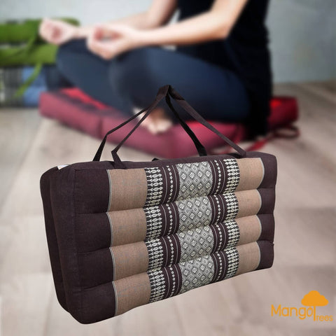 Darrahopens Home & Garden > Decor 2-Fold Meditation Cushion Yoga Mat Brown