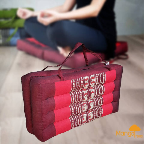 Darrahopens Home & Garden > Decor 2-Fold Meditation Cushion Yoga Mat RedEle