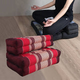 Darrahopens Home & Garden > Decor 3-Fold Zafu Meditation Cushion Set Red