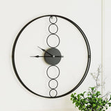 Darrahopens Home & Garden > Decor Artiss 75CM Wall Clock No Numeral Large Round Metal Luxury Home Decor Black