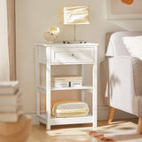 Darrahopens Home & Garden > Decor Bedside Table with Drawer Shelves