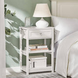 Darrahopens Home & Garden > Decor Bedside Table with Drawer Shelves