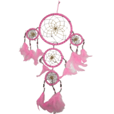 Darrahopens Home & Garden > Decor DREAM CATCHER Ornament Beads Beautiful with Natural Feathers 45cm  - Pink