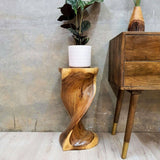 Darrahopens Home & Garden > Decor Heart-Shape Twisted Stool Raintree Wood Side Table/Corner Table/Bar stool