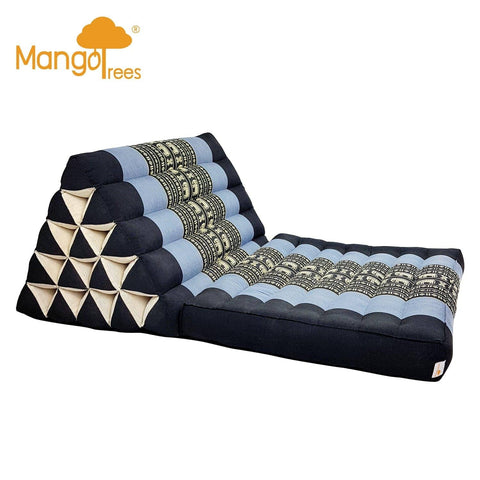 Darrahopens Home & Garden > Decor Jumbo 1 FOLD Thai Triangle Pillow Mat BlueEle