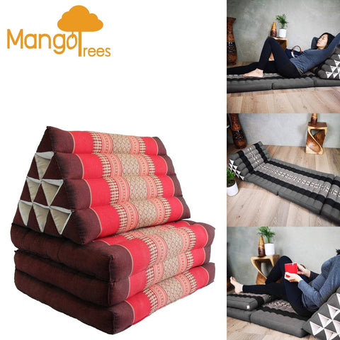 Darrahopens Home & Garden > Decor Large Thai Triangle Pillow THREE FOLDS Red