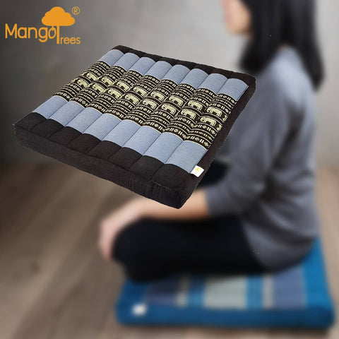 Darrahopens Home & Garden > Decor Thai Kapok Meditation Cushion Yoga Seat BlueEle