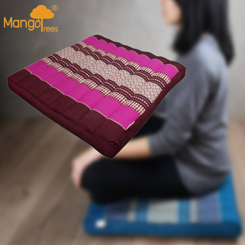 Darrahopens Home & Garden > Decor Thai Kapok Meditation Cushion Yoga Seat Pink