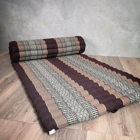 Darrahopens Home & Garden > Decor Thai Kapok Roll Up Mattress Foldout Mat Brown