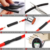 Darrahopens Home & Garden > DIY 2m Polyolefin Shrink Tube 1/8" (3mm) 2:1 Ratio Heat Shrink Tubing Sleeving Wrap Shrinking