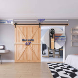 Darrahopens Home & Garden > DIY 3m Heavy Duty Sliding Barn Single Door Hardware Kit Damper Track Rail Roller System