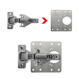 Darrahopens Home & Garden > DIY 4 Pcs Kitchen Cupboard Door Cabinet Hinges Repair Plate Brackets Kit Fixing Screws