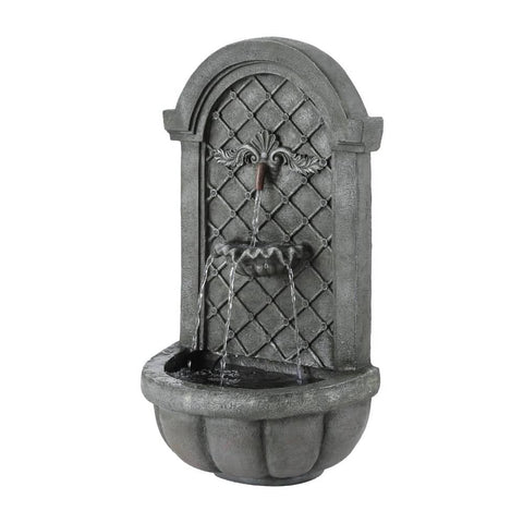 Darrahopens Home & Garden > Fountains Gardeon Solar Fountain Water Feature Wall Mount Garden Fountains 80CM Grey