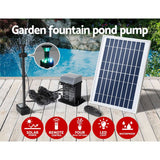 Darrahopens Home & Garden > Fountains Gardeon Solar Pond Pump with Battery Kit LED Lights 5.2FT