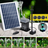 Darrahopens Home & Garden > Fountains Gardeon Solar Pond Pump with Battery Kit LED Lights 5.2FT