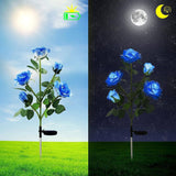 Darrahopens Home & Garden > Garden Lights Blue Bulk Solar Garden Lights 75cm Long Rose Flowers Yard Lamp Xmas Halloween Deco AU