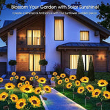 Darrahopens Home & Garden > Garden Lights LED Solar Sunflower Lights Flower Lamp Landscape Lawn Path Garden AU Day