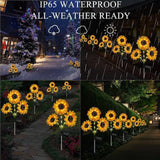 Darrahopens Home & Garden > Garden Lights LED Solar Sunflower Lights Flower Lamp Landscape Lawn Path Garden AU Day