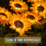 Darrahopens Home & Garden > Garden Lights LED Solar Sunflower Lights Flower Lamp Landscape Lawn Path Garden AU Day