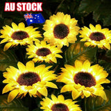 Darrahopens Home & Garden > Garden Lights LED Solar Sunflower Lights Flower Lamp Landscape Lawn Path Garden AU Day