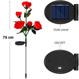 Darrahopens Home & Garden > Garden Lights Red Bulk Solar Garden Lights 75cm Long Rose Flowers Yard Lamp Xmas Halloween Deco AU