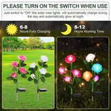 Darrahopens Home & Garden > Garden Lights Red Bulk Solar Garden Lights 75cm Long Rose Flowers Yard Lamp Xmas Halloween Deco AU