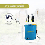 Darrahopens Home & Garden > Garden Tools 16L Rechargeable Backpack Pressure Sprayer - Portable Electric Garden Weed Pump