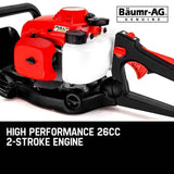 darrahopens Home & Garden > Garden Tools Baumr-AG 26CC Petrol Hedge Trimmer - 2-Stroke Clipper Saw Precision 24 Blade