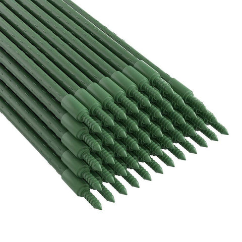 Darrahopens Home & Garden > Garden Tools Green Fingers Garden Stakes Metal Plant Support 48pcs 60x1.1CM