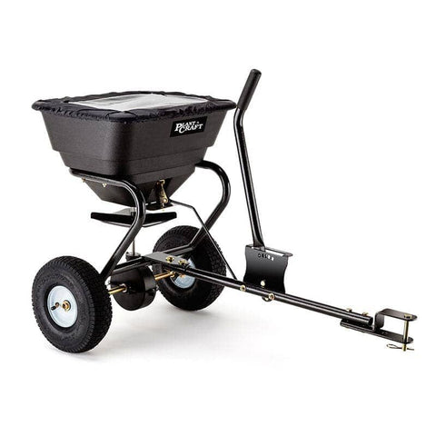 darrahopens Home & Garden > Garden Tools PLANTCRAFT Tow Behind Broadcast Spreader 30kg 26L Seed Fertiliser Tow Rotary