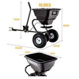 darrahopens Home & Garden > Garden Tools PLANTCRAFT Tow Behind Broadcast Spreader 30kg 26L Seed Fertiliser Tow Rotary