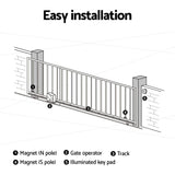 Darrahopens Home & Garden > Gate Openers Lockmaster Automatic Sliding Gate Opener Kit Keypad 6M 800KG