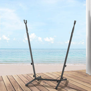 Darrahopens Home & Garden > Hammocks Gardeon Hammock Chair Stand Metal Frame Black
