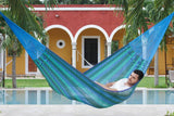 darrahopens Home & Garden > Hammocks Mayan Legacy King Size Cotton Mexican Hammock in Caribe Colour