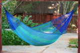 darrahopens Home & Garden > Hammocks Mayan Legacy King Size Cotton Mexican Hammock in Caribe Colour