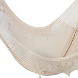 darrahopens Home & Garden > Hammocks Mayan Legacy Queen Size Deluxe Outdoor Cotton Mexican Hammock in Cream Colour