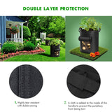 Darrahopens Home & Garden > Home & Garden Others 5-Pack 10 Gallons Plant Grow Bag Potato Container Pots with Handles Garden Planter Black