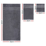 Darrahopens Home & Garden > Home & Garden Others 6 Pack Bath Towels Set Cotton Towel Grey