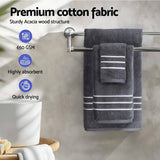 Darrahopens Home & Garden > Home & Garden Others 6 Pack Bath Towels Set Cotton Towel Grey