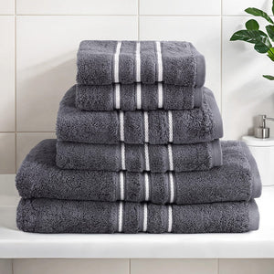 Darrahopens Home & Garden > Home & Garden Others 6 Pack Bath Towels Set Cotton Towel Grey
