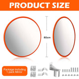 Darrahopens Home & Garden > Home & Garden Others 80cm Traffic Blind Spots Curved Convex Mirror Wide Angle for Driveway Warehouse Garage Security