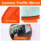 Darrahopens Home & Garden > Home & Garden Others 80cm Traffic Blind Spots Curved Convex Mirror Wide Angle for Driveway Warehouse Garage Security