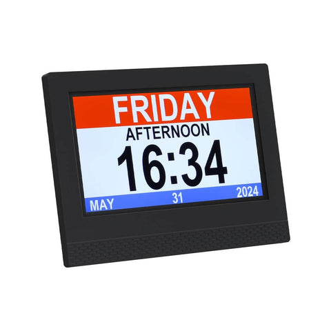 Darrahopens Home & Garden > Home & Garden Others Artiss 7" Digital Day Clock Calendar Alarm Black