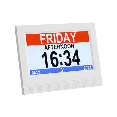 Darrahopens Home & Garden > Home & Garden Others Artiss 7" Digital Day Clock Calendar Alarm White