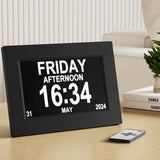 Darrahopens Home & Garden > Home & Garden Others Artiss 8" Digital Day Clock Calendar Alarm Black