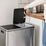 Darrahopens Home & Garden > Home & Garden Others Dual Kitchen Bin, 2 x 30L, Silver