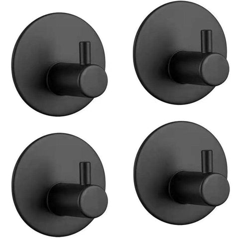 Darrahopens Home & Garden > Home & Garden Others Gominimo Round Stainless Steel Wall Hook 4pcs (Black) GO-WH-100-FQJ