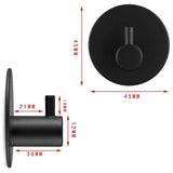 Darrahopens Home & Garden > Home & Garden Others Gominimo Round Stainless Steel Wall Hook 4pcs (Black) GO-WH-100-FQJ