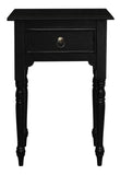 Darrahopens Home & Garden > Home & Garden Others Huntely 1-Drawer Turn Leg Side Table (Black)