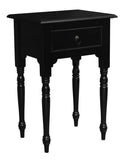 Darrahopens Home & Garden > Home & Garden Others Huntely 1-Drawer Turn Leg Side Table (Black)